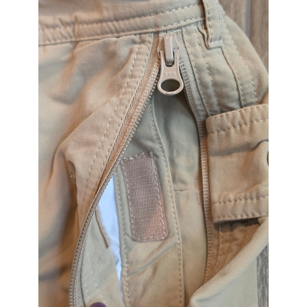 Clothing Arts Pick-Pocket Proof Travel Cargo Shorts Khaki Tan Mens 34 Nylon - Picture 5 of 7
